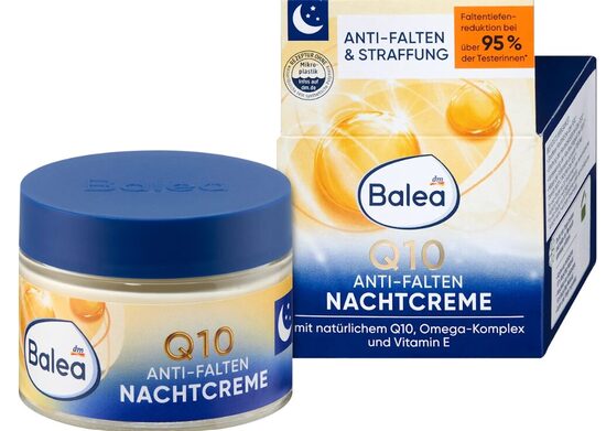 Balea nakts krēms sejai Q10, pret grumbām, 50 ml